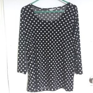 Susan Graver Medium Polka-dot Black and‎ White